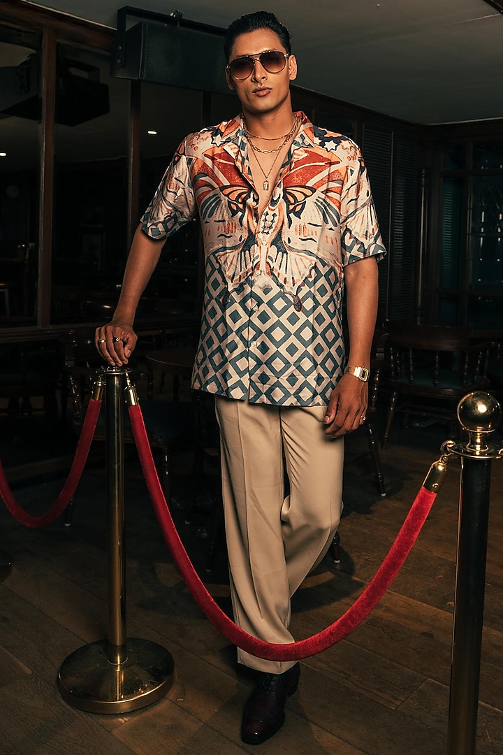 Multi-Colored Modal Satin Summer Shirt by House of Sannidhi at Pernia's Pop Up Shop