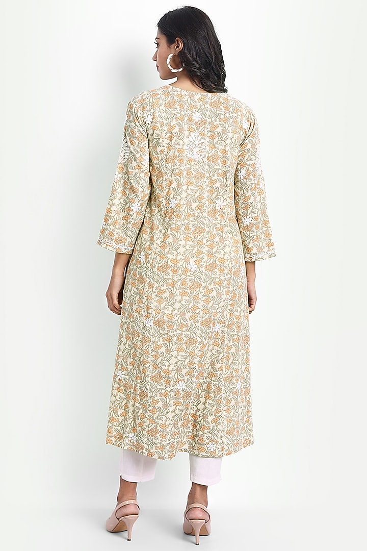 Multi-Colored Hand Embroidered Kurta by House Of Kari at Pernia's Pop Up Shop