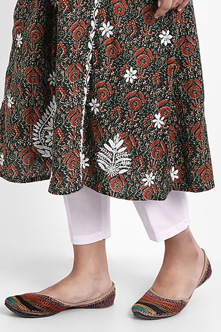 Multi-Colored Cotton Embroidered Kurta by House Of Kari at Pernia's Pop Up Shop