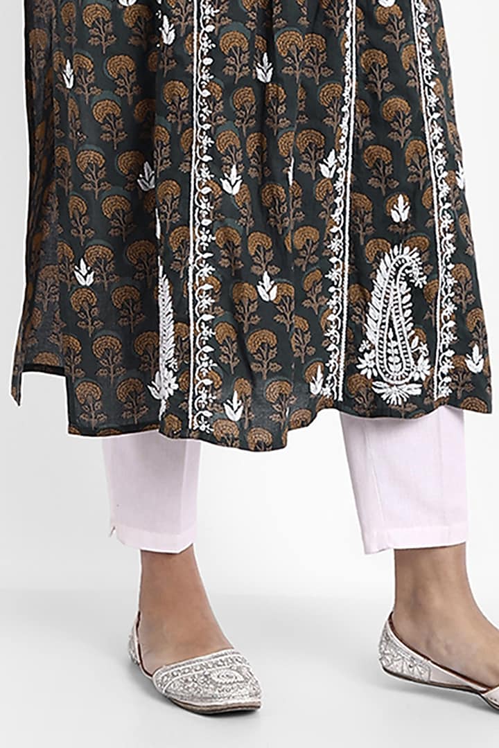 Multi-Colored Cotton Hand Embroidered Kurta by House Of Kari at Pernia's Pop Up Shop