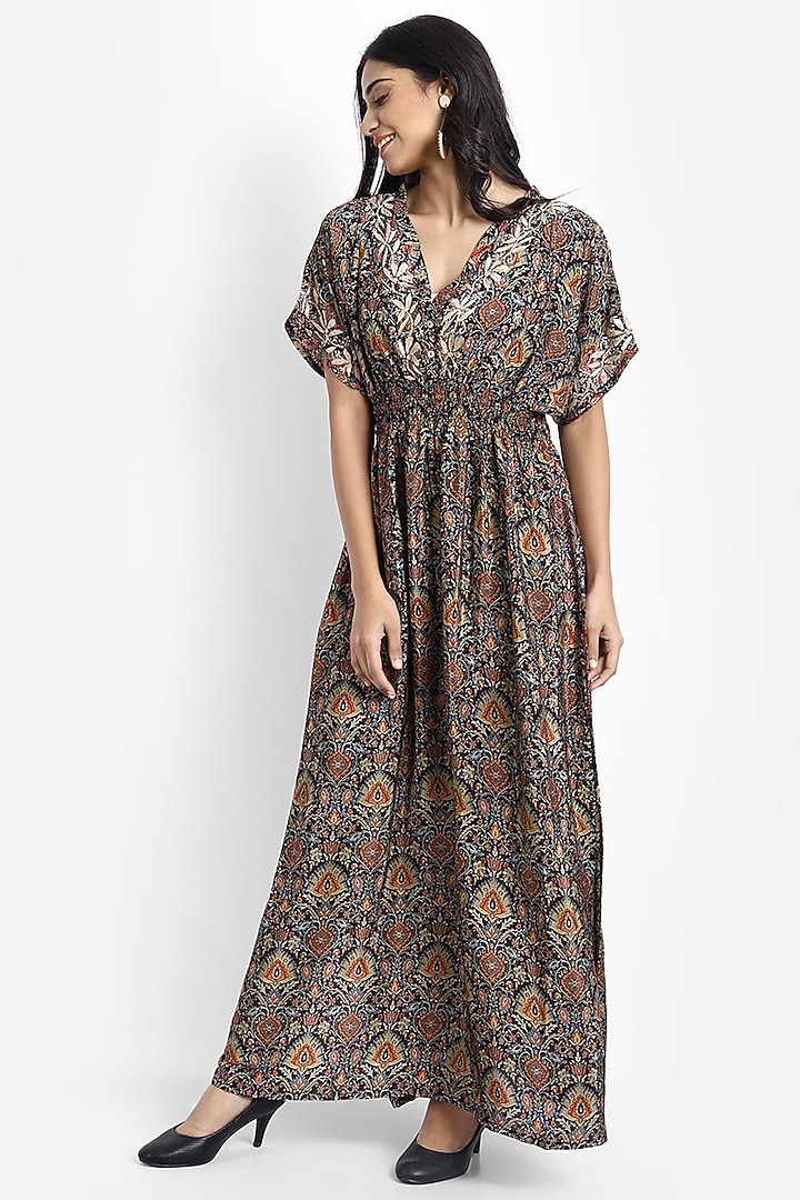 Multi-Colored Chikankari Embroidered Summer Dress by House Of Kari at Pernia's Pop Up Shop