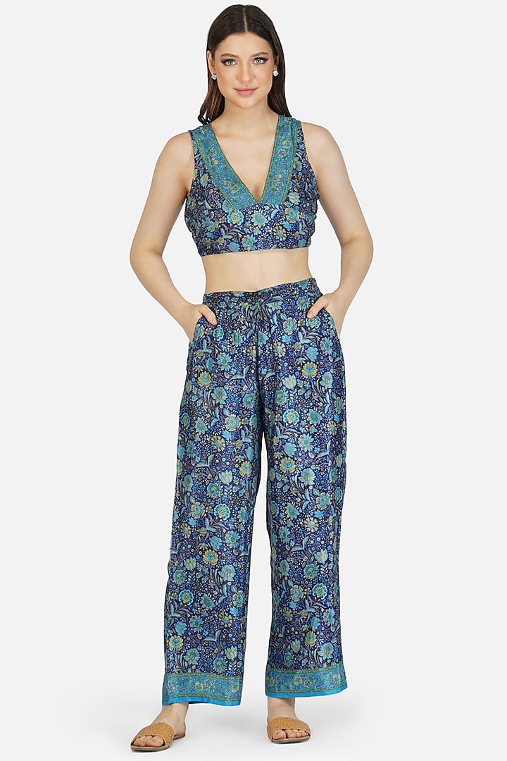 Blue Printed Co-Ord Set by House Of Kari at Pernia's Pop Up Shop