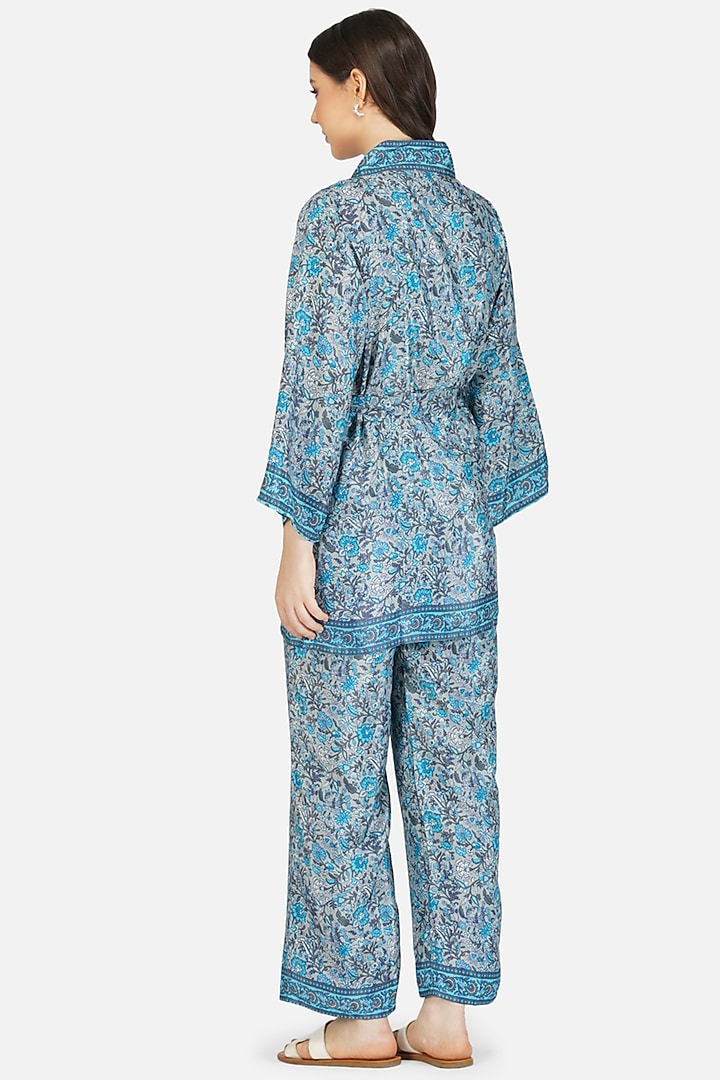 Blue Co-Ord Set With Print by House Of Kari at Pernia's Pop Up Shop