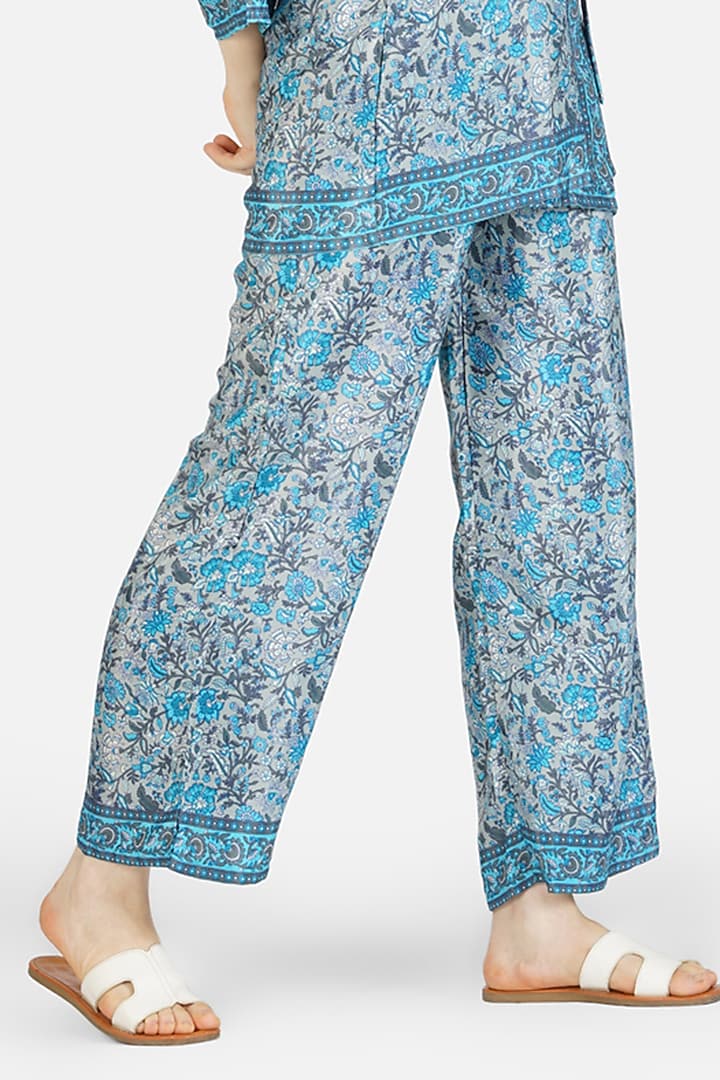 Blue Co-Ord Set With Print by House Of Kari at Pernia's Pop Up Shop