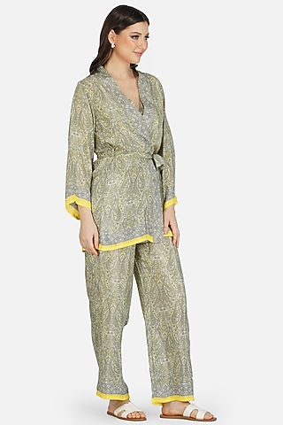 Grey Printed Co-Ord Set by House Of Kari