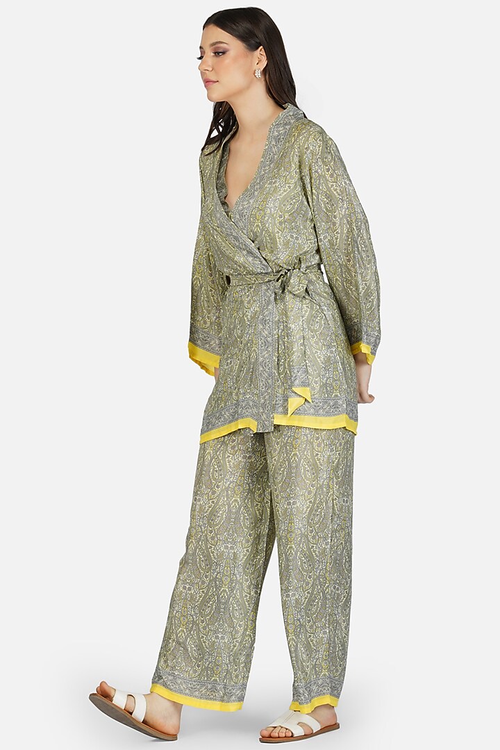 Grey Printed Co-Ord Set by House Of Kari at Pernia's Pop Up Shop