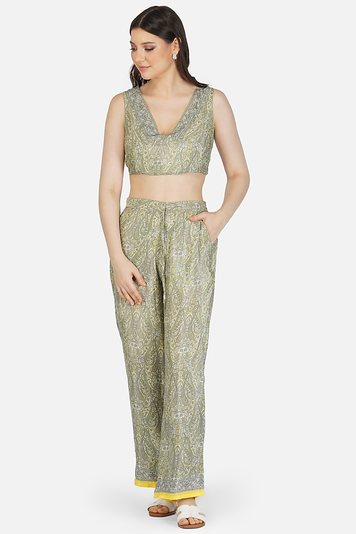 Grey Printed Co-Ord Set by House Of Kari at Pernia's Pop Up Shop