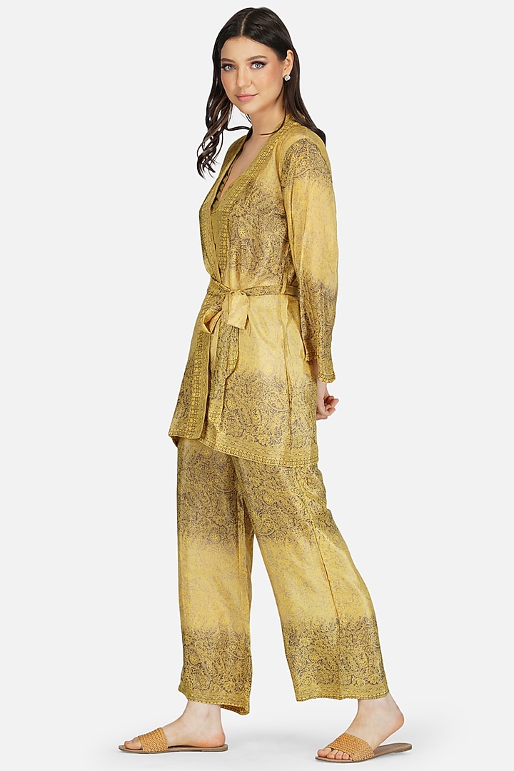 Yellow Printed Co-Ord Set by House Of Kari at Pernia's Pop Up Shop