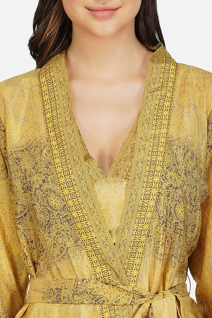Yellow Printed Co-Ord Set by House Of Kari at Pernia's Pop Up Shop