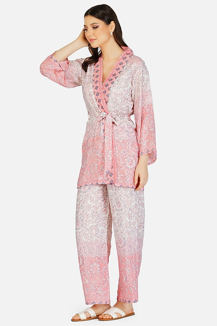 Pink Printed Co-Ord Set by House Of Kari at Pernia's Pop Up Shop