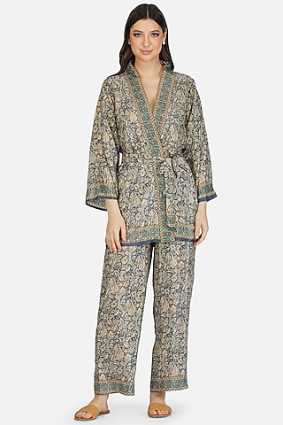 Grey Co-Ord Set With Print by House Of Kari