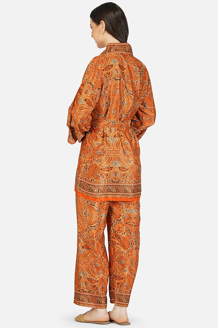 Orange Printed Co-Ord Set by House Of Kari at Pernia's Pop Up Shop