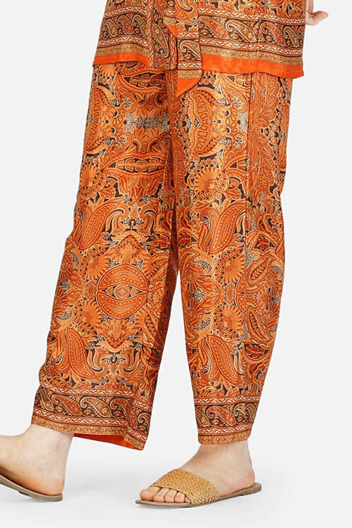 Orange Printed Co-Ord Set by House Of Kari at Pernia's Pop Up Shop