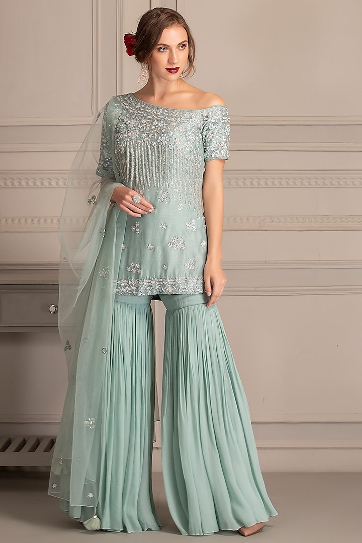 ice blue sharara