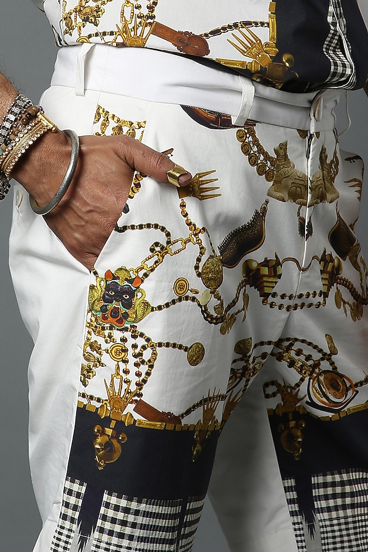White Cotton Shorts by HOUSE OF THREE MEN at Pernia's Pop Up Shop