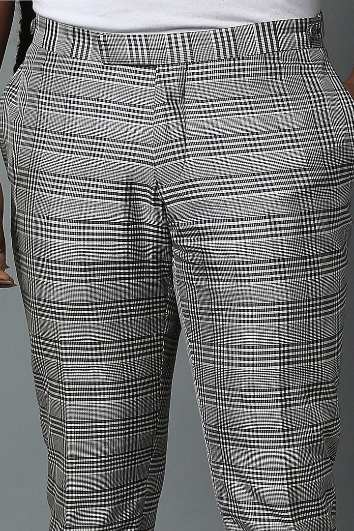 Grey Silk Cropped Pants by HOUSE OF THREE MEN at Pernia's Pop Up Shop