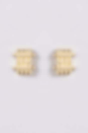 Gold Finish Rani Stud Earrings by House Of Tuhina