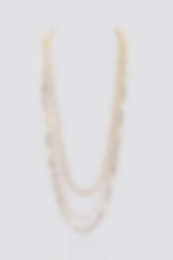 Gold Finish Mirror Layered Necklace by House of Tuhina