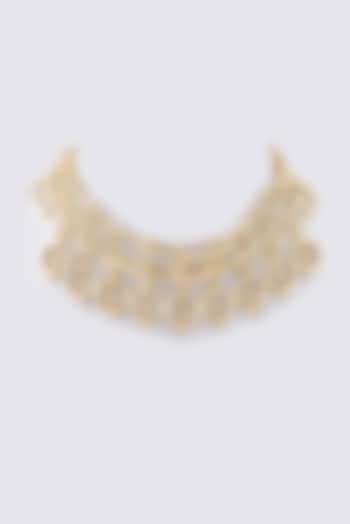 Gold Finish Ring Necklace by House of Tuhina
