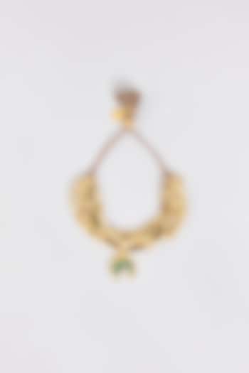 Gold Finish Silver & Grey Quartz Stone Adjustable Bracelet by House Of Tuhina at Pernia's Pop Up Shop