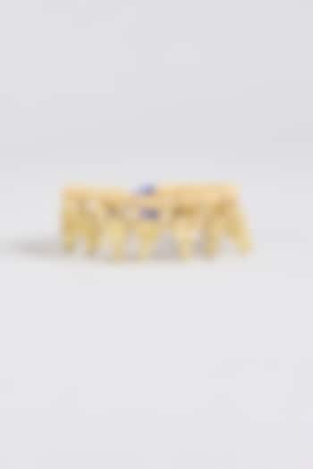 Gold Finish Stone Bracelet by House Of Tuhina at Pernia's Pop Up Shop