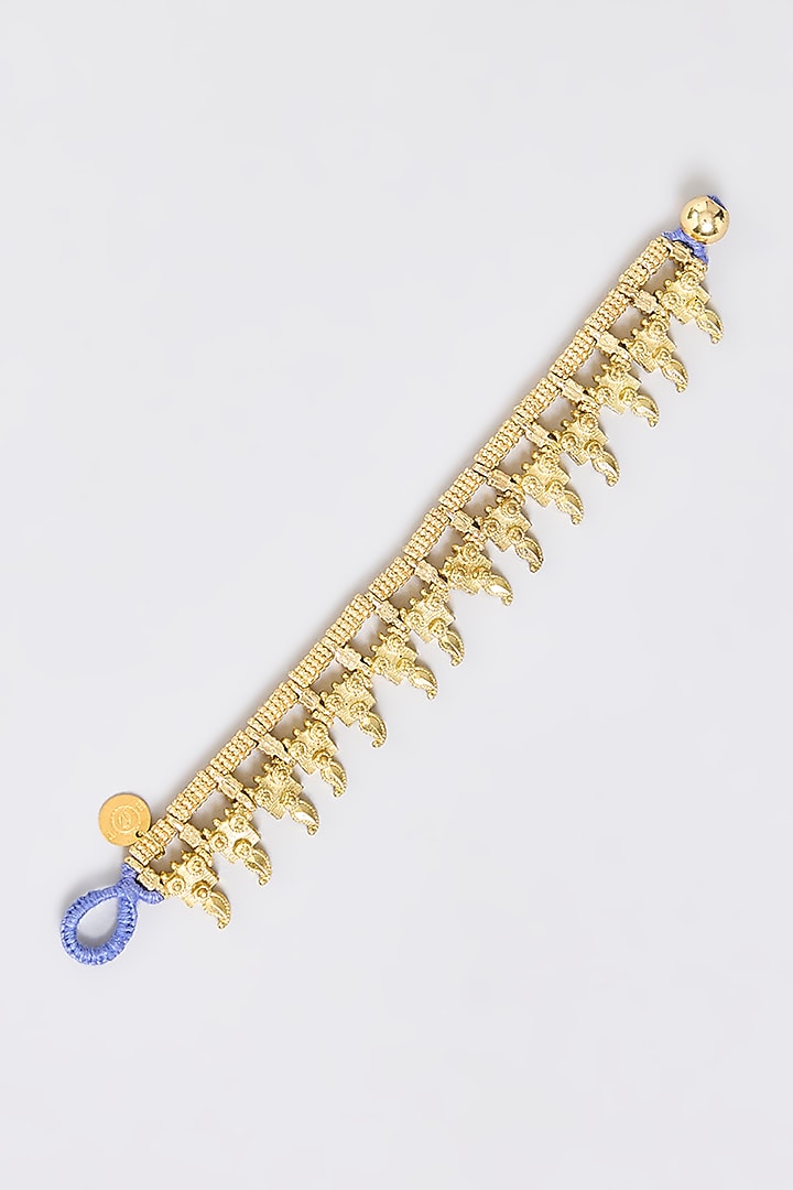 Gold Finish Stone Bracelet by House Of Tuhina at Pernia's Pop Up Shop