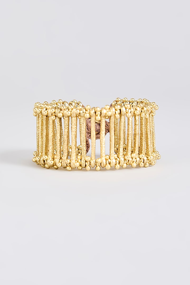 Gold Finish Stone Bracelet by House Of Tuhina at Pernia's Pop Up Shop