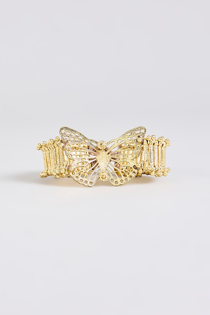 Gold Finish Stone Bracelet by House Of Tuhina at Pernia's Pop Up Shop