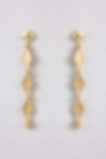 Gold Finish Water Pearl Dangler Earrings by House Of Tuhina at Pernia's Pop Up Shop