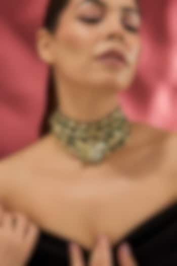 Gold Finish Water Pearl Necklace by House of Tuhina at Pernia's Pop Up Shop