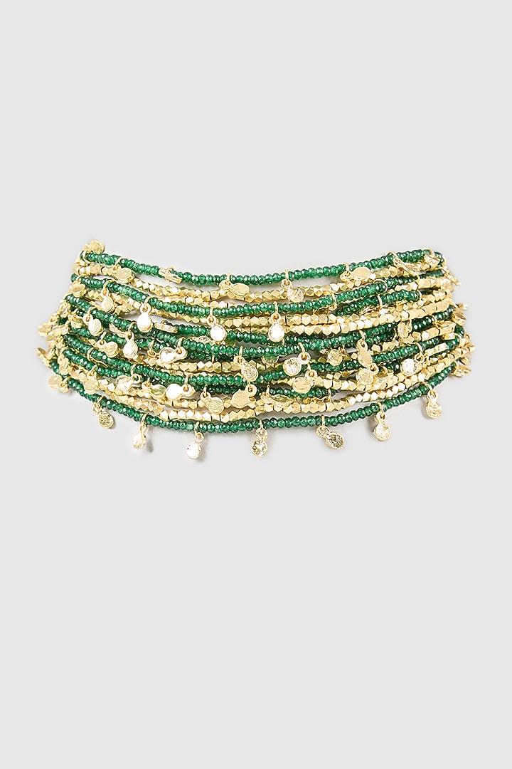 Gold Finish Water Pearl Necklace by House of Tuhina at Pernia's Pop Up Shop