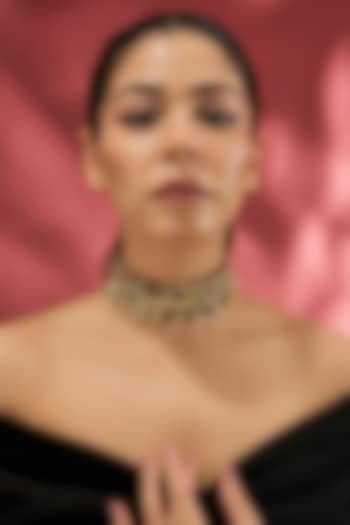 Gold Finish Water Pearl Necklace by House of Tuhina at Pernia's Pop Up Shop