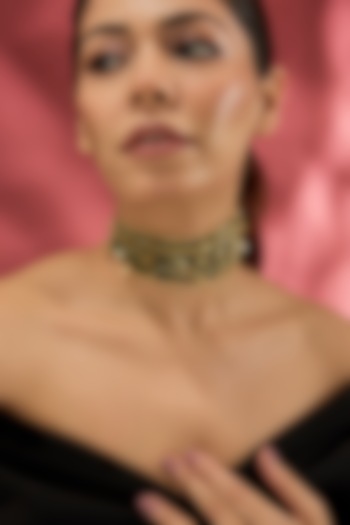 Gold Finish Water Pearl Necklace by House of Tuhina at Pernia's Pop Up Shop