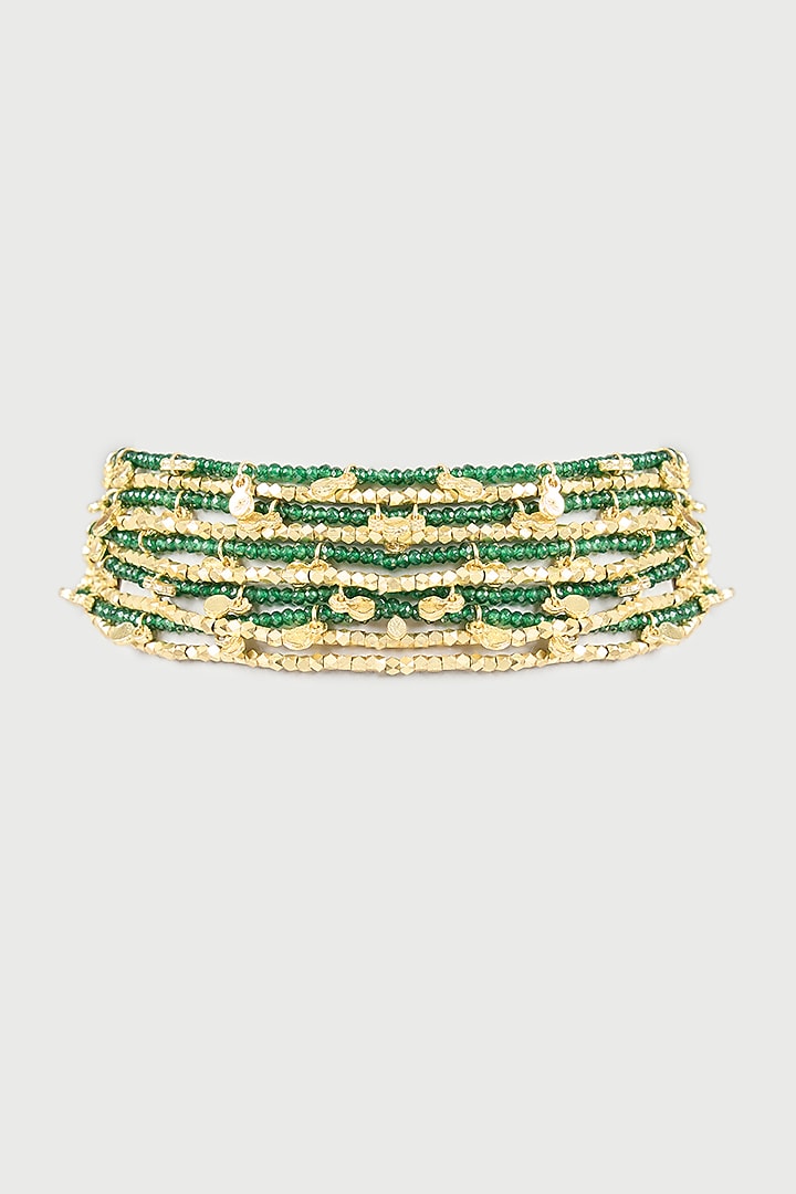 Gold Finish Water Pearl Necklace by House of Tuhina at Pernia's Pop Up Shop