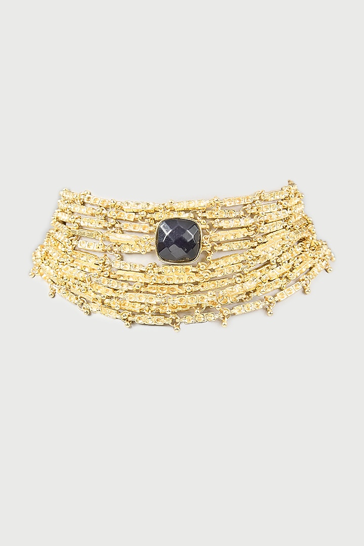 Gold Finish Water Pearl Necklace by House of Tuhina at Pernia's Pop Up Shop