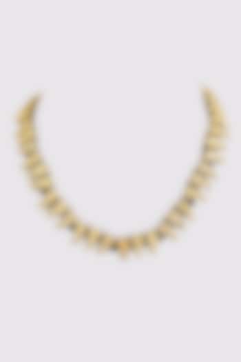 Gold Finish Water Pearl Necklace by House Of Tuhina at Pernia's Pop Up Shop