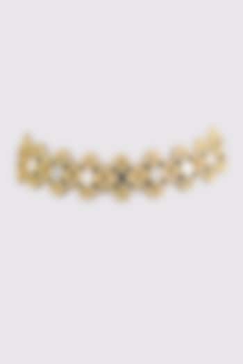 Gold Finish Water Pearl Choker Necklace by House Of Tuhina at Pernia's Pop Up Shop