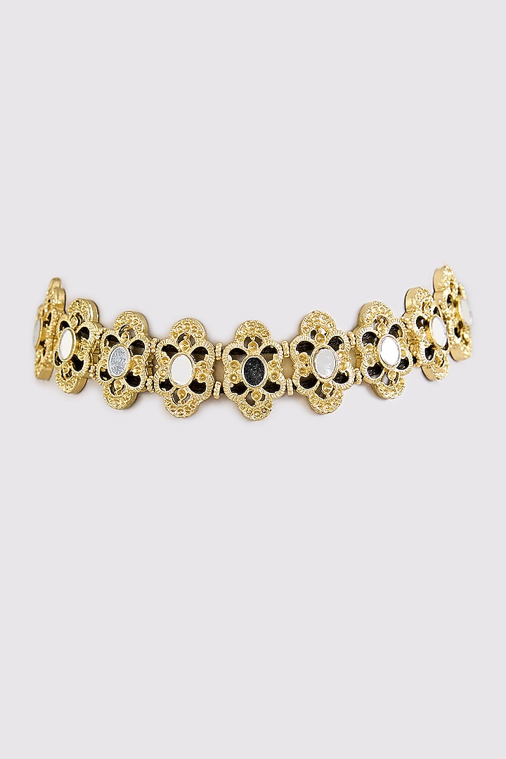 Gold Finish Water Pearl Choker Necklace by House Of Tuhina at Pernia's Pop Up Shop