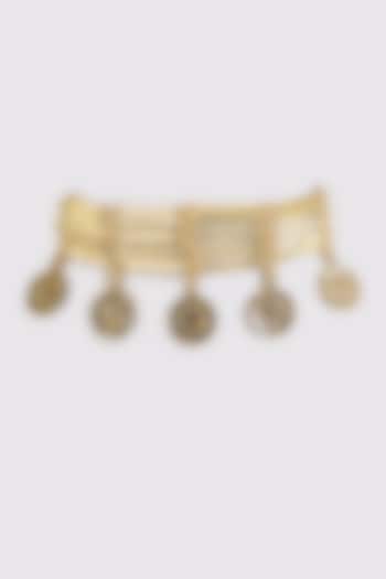 Gold Finish Water Pearl Choker Necklace by House Of Tuhina at Pernia's Pop Up Shop