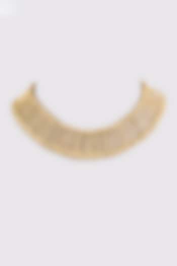 Gold Finish Water Pearl Necklace by House Of Tuhina at Pernia's Pop Up Shop