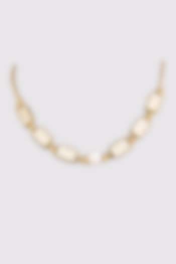 Gold Finish Water Pearl Necklace by House Of Tuhina at Pernia's Pop Up Shop