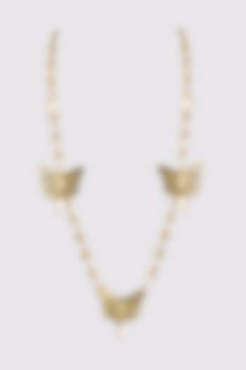 Gold Finish Water Pearl Necklace by House Of Tuhina at Pernia's Pop Up Shop