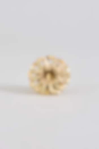 Gold Finish Water Pearl Ring by House Of Tuhina at Pernia's Pop Up Shop