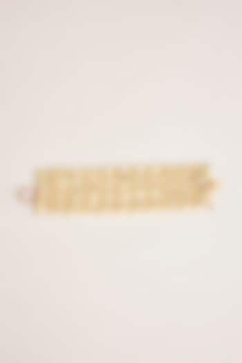 Gold Finish Gold Stone Bracelet by House of Tuhina at Pernia's Pop Up Shop