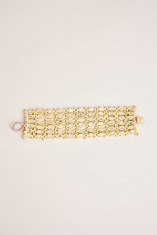 Gold Finish Gold Stone Bracelet by House of Tuhina