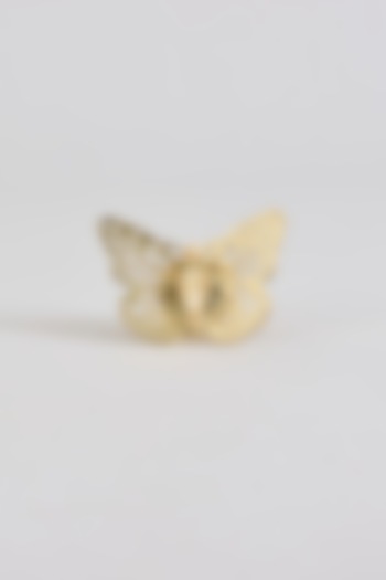 Gold Finish Water Pearl Ring by House Of Tuhina at Pernia's Pop Up Shop