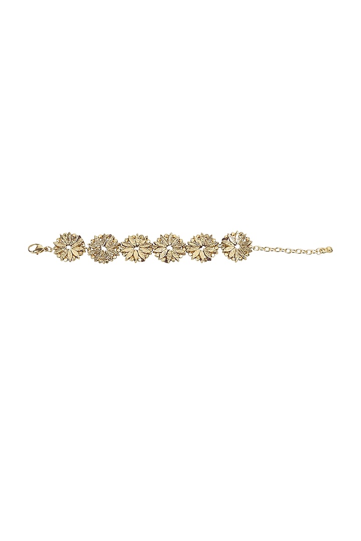 Gold Finish Freshwater Pearl Bracelet by House of Tuhina at Pernia's Pop Up Shop