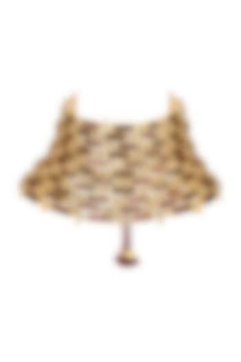 Gold Finish Freshwater Pearl Necklace by House of Tuhina at Pernia's Pop Up Shop