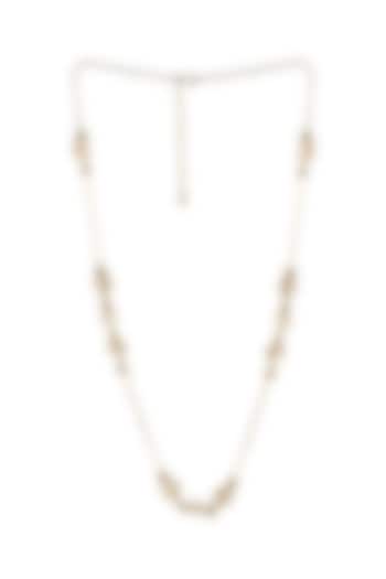 Gold Finish Freshwater Pearl Necklace by House of Tuhina at Pernia's Pop Up Shop