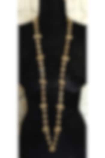 Gold Finish Freshwater Pearl Necklace by House of Tuhina at Pernia's Pop Up Shop